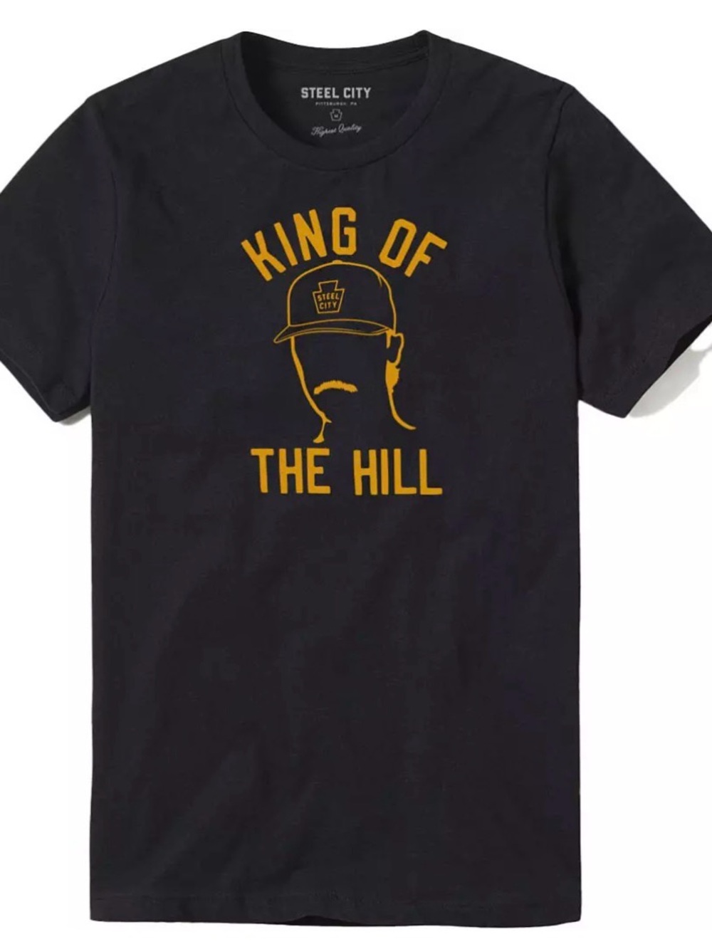 Paul Skenes Steel City Shirt Mens Large Black King Of The Hill Pittsburgh Tee